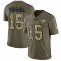 New York Giants #15 Brandon Marshall Limited Olive Camo 2017 Salute to Service NFL Jersey