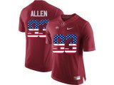 2016 US Flag Fashion Alabama Crimson Tide Jonathan Allen #93 College Football Limited Jersey - Crimson