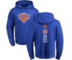 New York Knicks #19 Willis Reed Royal Blue Backer Pullover Hoodie