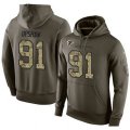 Atlanta Falcons #91 Courtney Upshaw Green Salute To Service Men's Pullover Hoodie