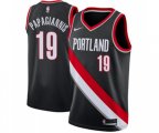 Portland Trail Blazers #19 Georgios Papagiannis Swingman Black NBA Jersey - Icon Edition