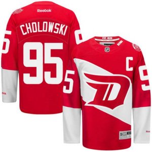 Detroit Red Wings #95 Dennis Cholowski Premier Red 2016 Stadium Series NHL Jersey