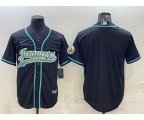 Jacksonville Jaguars Blank Black With Patch Cool Base Stitched Baseball Jersey