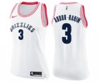 Women's Memphis Grizzlies #3 Shareef Abdur-Rahim Swingman White Pink Fashion Basketball Jersey