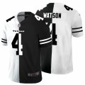 Houston Texans #4 Deshaun Watson Black White Limited Split Fashion Football Jersey