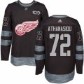 Detroit Red Wings #72 Andreas Athanasiou Premier Black 1917-2017 100th Anniversary NHL Jersey