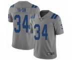 Indianapolis Colts #34 Rock Ya-Sin Limited Gray Inverted Legend Football Jersey