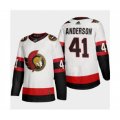 Ottawa Senators #41 Craig Anderson White 2020-21 Authentic Player Away Stitched Hockey Jersey