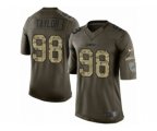 Detroit Lions #98 Devin Taylor Limited Green Salute to Service NFL Jersey