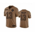 Dallas Cowboys #13 Michael Gallup 2023 Brown Salute To Service Limited Football Stitched Jersey
