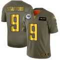 Los Angeles Rams #9 Matthew Stafford NFL Nike Olive Gold 2019 Salute To Service Limited Jersey