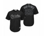 Baltimore Orioles Anthony Santander Agua Blanca Black 2019 Players' Weekend Replica Jersey