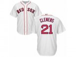Boston Red Sox #21 Roger Clemens Replica White Home Cool Base MLB Jersey