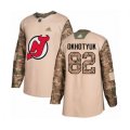 New Jersey Devils #82 Nikita Okhotyuk Authentic Camo Veterans Day Practice Hockey Jersey