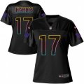 Women New York Giants #17 Dwayne Harris Game Black Fashion NFL Jersey
