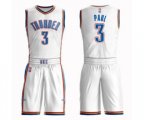 Oklahoma City Thunder #3 Chris Paul Swingman White Basketball Suit Jersey - Association Edition