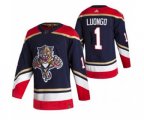 Florida Panthers #1 Roberto Luongo Black 2020-21 Reverse Retro Alternate Hockey Jersey