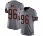 Chicago Bears #96 Akiem Hicks Limited Silver Inverted Legend Football Jersey