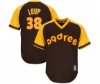 San Diego Padres #38 Aaron Loup Replica Brown Alternate Cooperstown Cool Base Baseball Jersey