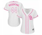 Women's St. Louis Cardinals #44 Trevor Rosenthal Replica White Fashion Cool Base Baseball Jersey