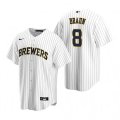 Nike Milwaukee Brewers #8 Ryan Braun White Alternate Stitched Baseball Jersey