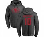San Francisco 49ers #10 Jimmy Garoppolo Ash One Color Pullover Hoodie