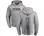 Vegas Golden Knights #27 Shea Theodore Gray Backer Pullover Hoodie