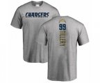 Los Angeles Chargers #99 Jerry Tillery Ash Backer T-Shirt