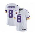 Minnesota Vikings 2022 #8 Kirk Cousins White With 4-Star C Patch Vapor Untouchable Limited Stitched NFL Jersey