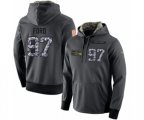 Seattle Seahawks #97 Poona Ford Stitched Black Anthracite Salute to Service Player Performance Hoodie