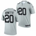 Las Vegas Raiders #20 Damon Arnette Nike 2021 Silver Inverted Legend Jersey