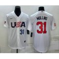 USA Baseball #31 Cedric Mullins Number 2023 White World Classic Stitched Jerseys