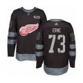 Detroit Red Wings #73 Adam Erne Authentic Black 1917-2017 100th Anniversary Hockey Jersey