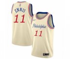 Philadelphia 76ers #11 James Ennis Swingman Cream Basketball Jersey - 2019-20 City Edition