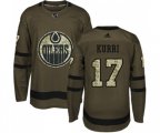 Edmonton Oilers #17 Jari Kurri Authentic Green Salute to Service NHL Jersey