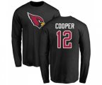 Arizona Cardinals #12 Pharoh Cooper Black Name & Number Logo Long Sleeve T-Shirt