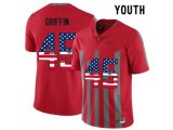 2016 US Flag Fashion Youth Ohio State Buckeyes Archie Griffin #45 College Football Alternate Elite Jersey - Scarlet