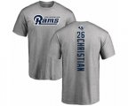 Los Angeles Rams #26 Marqui Christian Ash Backer T-Shirt
