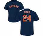 Houston Astros #24 Jimmy Wynn Navy Blue Name & Number T-Shirt