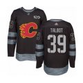 Calgary Flames #39 Cam Talbot Authentic Black 1917-2017 100th Anniversary Hockey Jersey