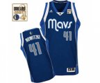 Dallas Mavericks #41 Dirk Nowitzki Swingman Navy Blue Alternate Champions Patch Basketball Jersey