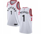 Toronto Raptors #1 Tracy Mcgrady Swingman White NBA Jersey - Association Edition