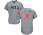Chicago Cubs Customized Grey Road Flex Base Authentic Collection Baseball Jersey