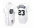 Detroit Tigers #23 Kirk Gibson Authentic White Throwback Baseball Jersey