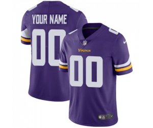 Minnesota Vikings Customized Purple Team Color Vapor Untouchable Limited Player Football Jersey