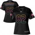 Women San Francisco 49ers #82 Logan Paulsen Game Black Fashion NFL Jersey