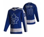 Toronto Maple Leafs Customized Blue 2020-21 Reverse Retro Alternate Hockey Jersey