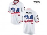 2016 US Flag Fashion-Youth Georgia Bulldogs Herchel Walker #34 College Football Limited Jerseys - White
