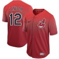 Nike Cleveland Indians #12 Francisco Lindor Red Drift Fashion MLB Jersey