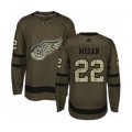 Detroit Red Wings #22 Wade Megan Authentic Green Salute to Service NHL Jersey
